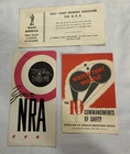 NRA Vintage 1950s NRA pamphlets Lot Of 3  Booklets National Rifle Association