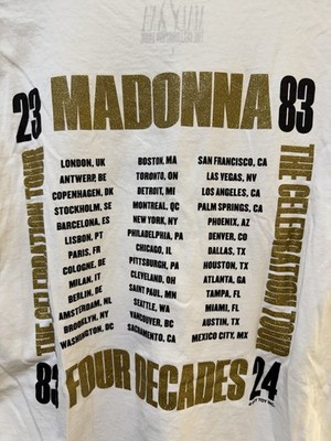 Madonna Celebration Tour Official Merchandise T-Shirt White • Sz L