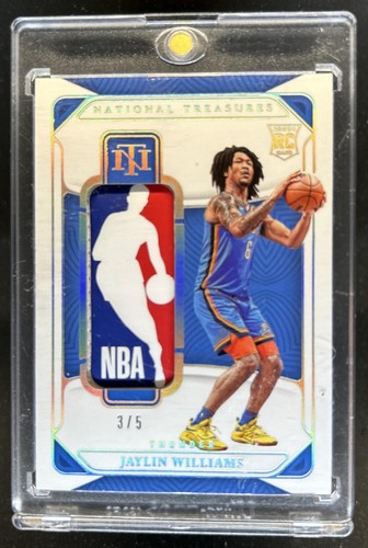 2022-23 Panini National Treasures Jaylin Williams Rookie RC Patch Logoman #/5