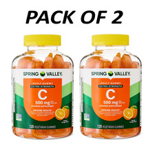 Spring Valley Extra Strength Vitamin C, 500 Mg Vegetarian Gummies, 120 Count NE
