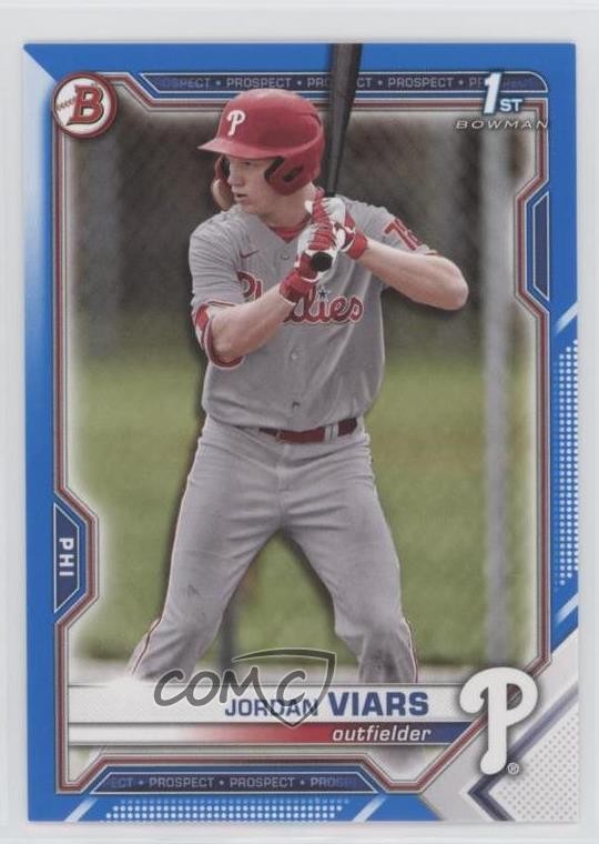 2021 Bowman Draft Blue 114/150 Jordan Viars #BD-132 v4w