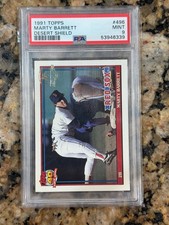 1991 Topps Desert Shield Marty Barrett #496 PSA 9 MINT Boston Red Sox