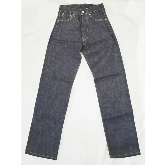 NOS Vtg Evisu BUCKLE-BACK RED LINE HIDDEN & CROTCH RIVETS Jeans 29