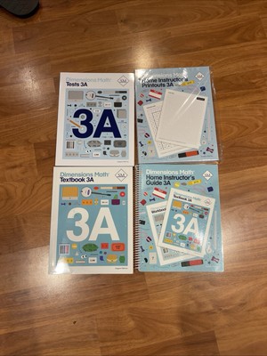 DIMENSIONS MATH 3A WITH TEACHERS GUIDE WORKBOOK  TEXTBOOK  & TESTS BOOK ALL NEW