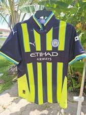 Wmns Lg PUMA Manchester City Official Licensed Soccer Jersey Yellow Black Blue