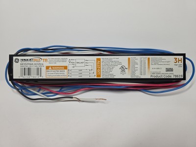 GE Ultra Max T8 78619 GE332MAX-H/ULTRA High-efficiency Electronic Ballast New