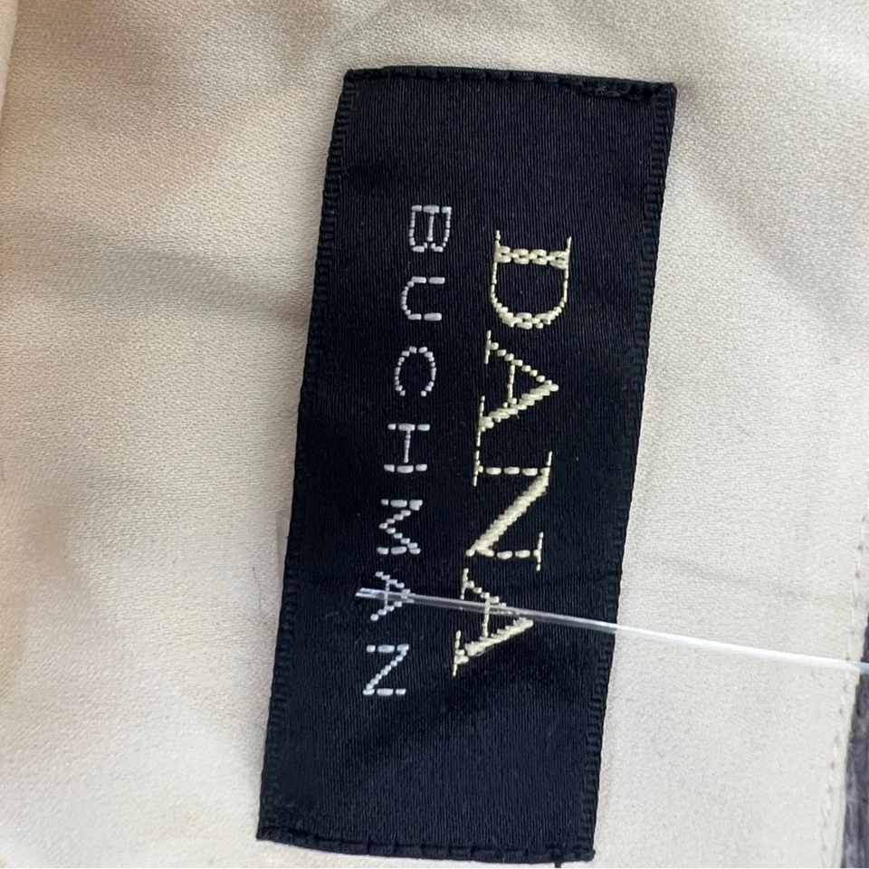 Новый с Ярлыками Dana Buchman кремовый бежевый шелк смесь блузка верхняя рубашка размер 12 B152 - Изображение 2 из 4