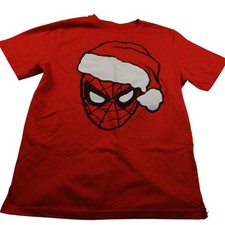 Marvel Santa Spiderman Red T-Shirt - Boys Size L
