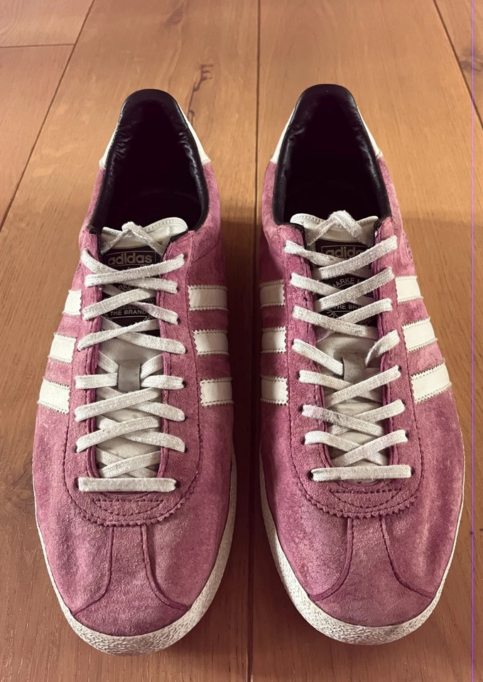 adidas Gazelle ladies pink suede UK8.5 EU42 trainers lace up sneakers shoes - Image 4 of 4
