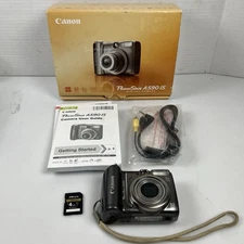 Canon PowerShot A590 IS Digital Camera 8.0 Megapixel 4x Optical Zoom Gray Tested