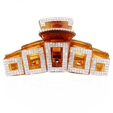 Elegant Large Rhinestone Hair Clip Jaw Clip Women Lady Crystal Hairpin Thick ...