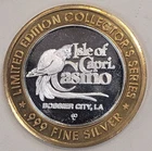 Isle of Capri Bossier City MS Casino $10 Gaming Token .999 Fine Silver Strike