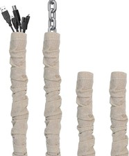 Fabric Cord Cover, 2 Pcs 6 Feet and 2 Pcs 4 F...