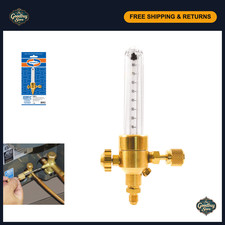 Nitrogen Flow Indicator 1/4" Female Flare Inlet  Male Flare Outlet - HVAC Tool