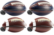 Football Wall D cor - 4 Pack Wall Mount Display Stand for Boys' Man Cave