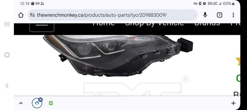 TYC 20-9883-00-9 17/19 Corolla Headlight - Picture 1 of 2