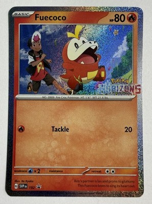 Fuecoco Pokemon Horizons Scarlet & Violet SVP 192 Holo Black Star Promo NM