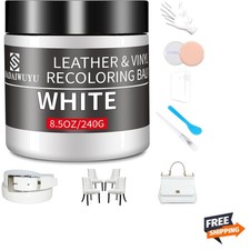 Leather Recoloring Balm,8.5oz Leather Color Restorer,White Leather Repair kit...