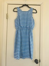 J. Crew Striped Silky Nautical Coastal Preppy Coquette Girl Mini Dress 2