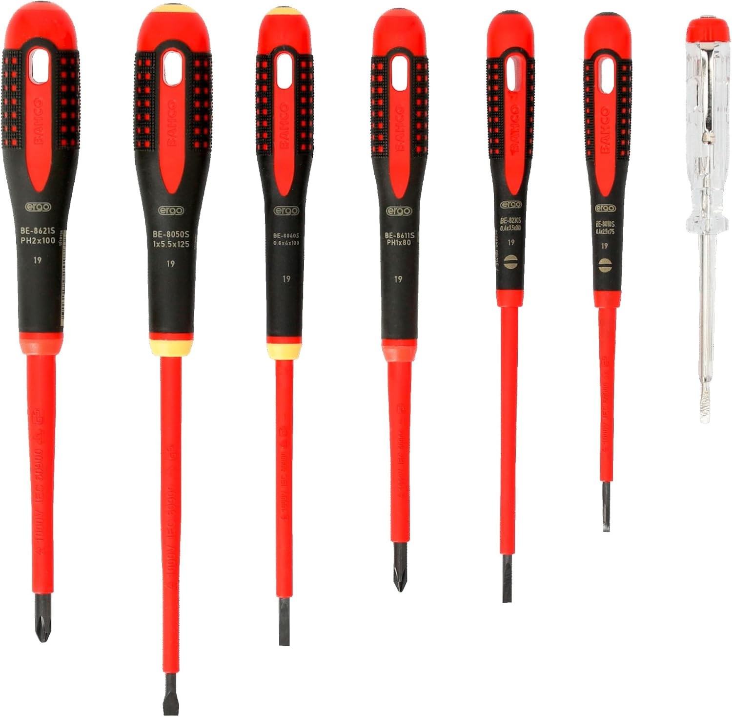 Bahco Black 7 Piece Be-9887S Ergo Vde Insulated Screwdriver Set - Image 8