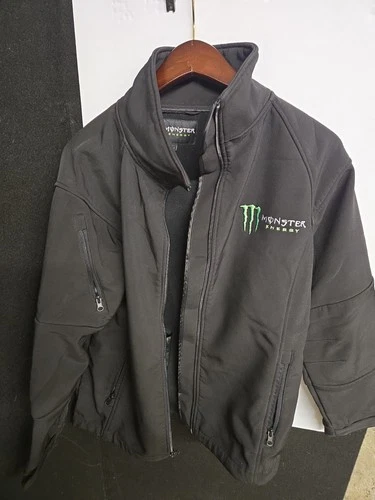 Unisex Monster Energy Softshell BU Jacket 2014 Logo Full Zip Pockets Small - product listing photo