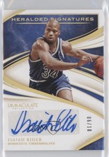 2019-20 Panini Immaculate Heralded Signatures Gold 6/10 Isaiah Rider Auto 06ob