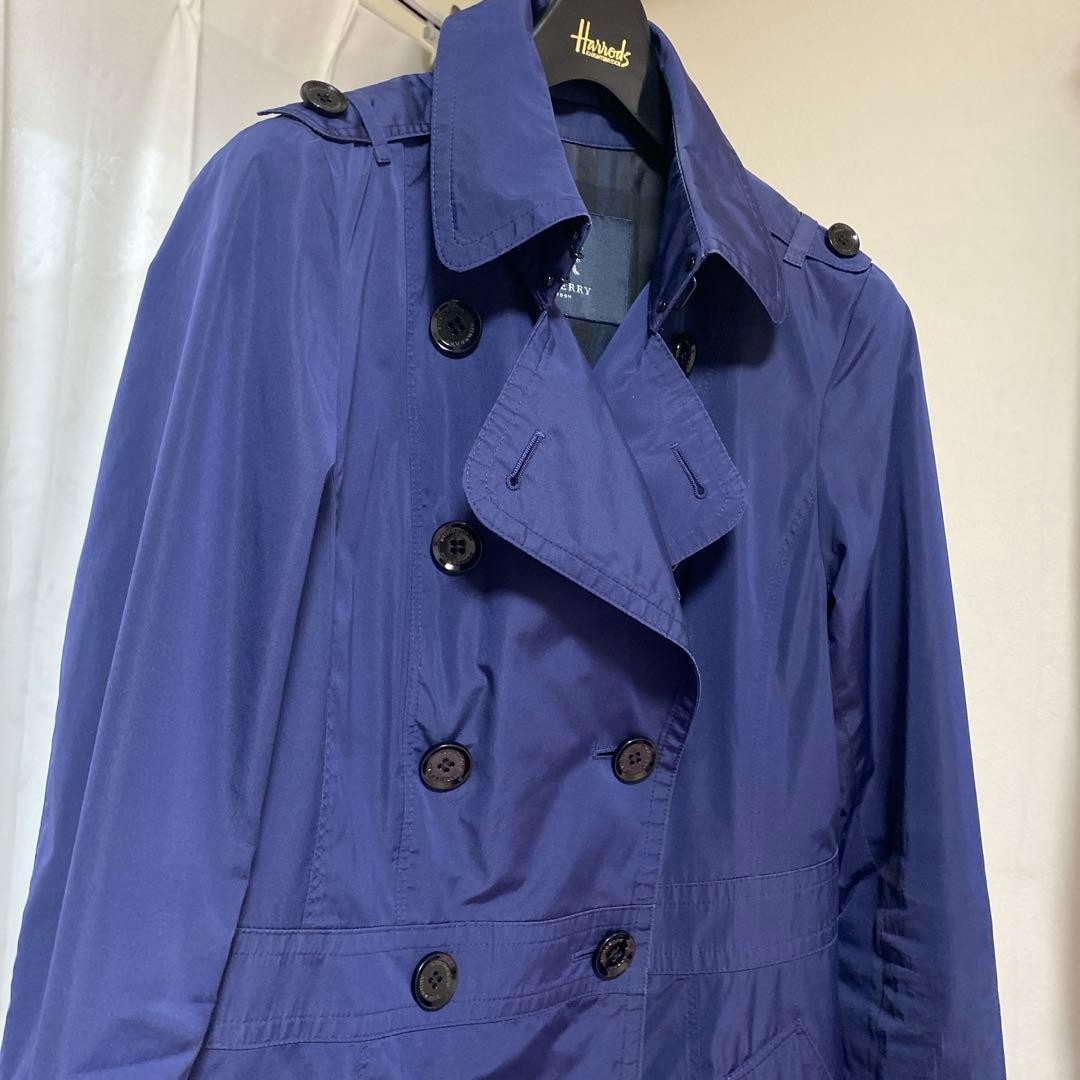 Burberry   Trench Coat Water Repellent Blue Cleaned