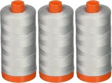 3-Pack - Aurifil 50WT - Dove, Solid - Mako Cotton Thread - 1422Yds Each