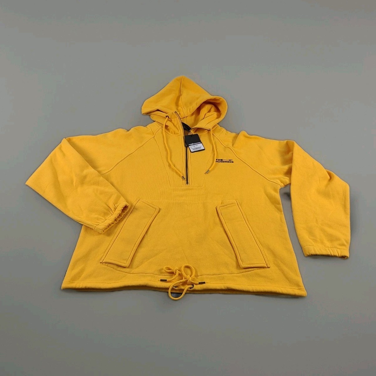 THE HUNDREDS Ganahi Pullover Gold Heavyweight 1/2 Zip Hoodie Men's
