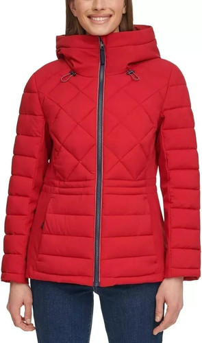 Tommy Hilfiger Women's Quilted Jacket, Red, M