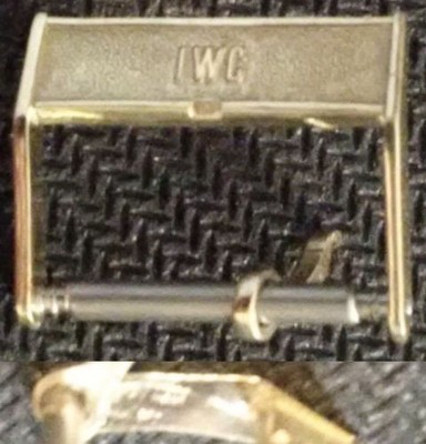 Original IWC Schnalle Schnalle 15mm innen von 1970 Gelbgold Plat TOP L@@K