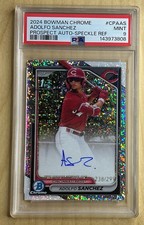 🔥2024 Bowman Chrome ADOLFO SANCHEZ /299 1st Bowman Auto Speckle #CPA-AS PSA 9