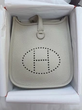 Hermes Mini Evelyn 16 BETON Palladium Hardware Rare Brand New With Invoice