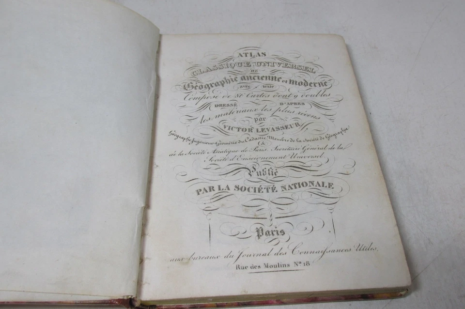 Atlas Classique Universel de Geographic Ancienne et Moderne, circa. 1830's - Imagen 3 de 4