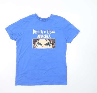 T-Shirt Herren UK Größe M Crunchyroll Blau