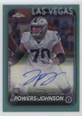 2024 Topps Chrome Rookie Aqua Refractor /199 Jackson Powers-Johnson Auto RC 1sn2