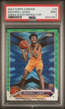 2023 TOPPS CHROME GREEN WAVE REFRACTOR #16 MAXWELL LEWIS 17/65 PSA 9