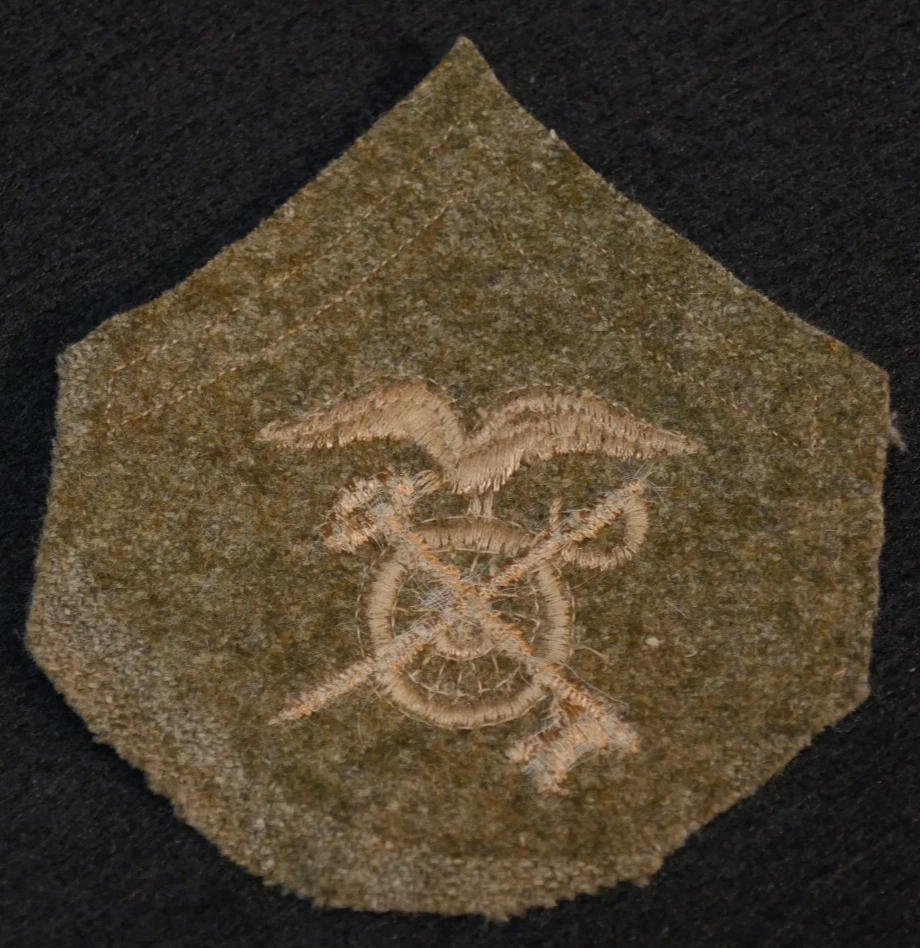 WWI US Army Quartermaster Corps QMC Private First Class PFC Rank Patch - Wool - Image 2 of 3