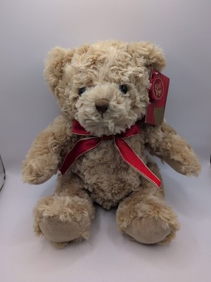 Schöner Kiel Teddybär Plüsch mit roter Schleife - 30 cm Neu mit Etikett Stofftier Teddy