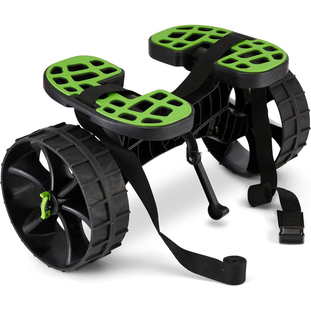 And Canoe Cart With All-terrain Wheels Assembles