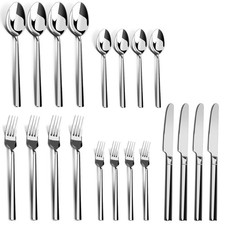20-Piece Silverware Set for 4, Premium 18/8 Stainless Steel Flatware Set with...