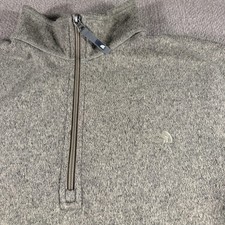 The North Face Pullover Mens XL Gray Heather Quarter Zip Fleece Style AJHS