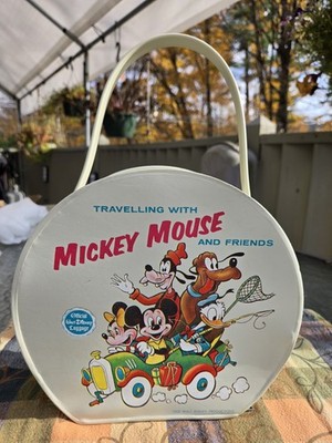 Collectible 1963 Walt Disney Official Luggage-Travel w/ Mickey Mouse & Friends
