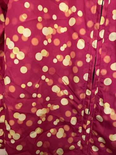 UA Under Armour Storm Pink Polka Dot Rain Jacket Sz YL Youth Large EUC - Picture 3 of 11