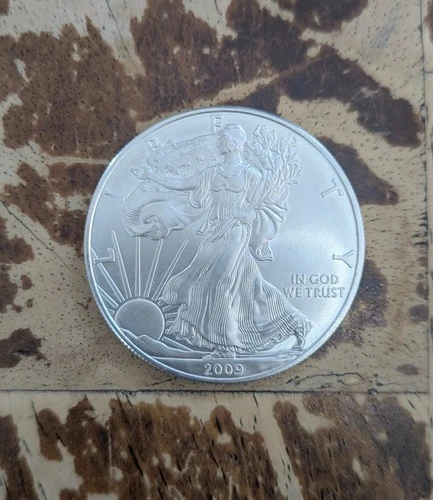 2009 American Silver Eagle (AU) 1 Troy Oz .999 Fine Silver ASE
