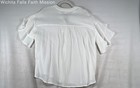Joh. Women's White Cotton Gauze Short Sleeve Button Down Shirt Sz L NWT — photo 4