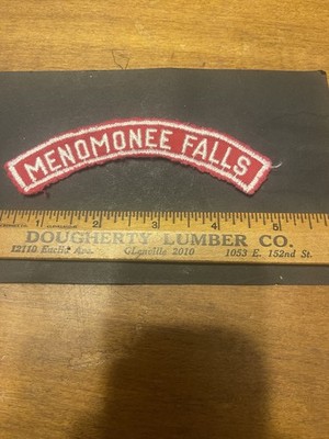 Menomonee Falls Red and White RWS Community Strip Vintage Boy Scouts BSA