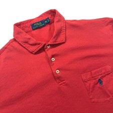 Polo Ralph Lauren Polo Shirt Men XL Classic Fit Pocket Short Sleeve Red