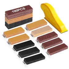 100pcs Micro Detail Sander Kit3-in-1 Precision Mini Finger Sander 60-800 Grit