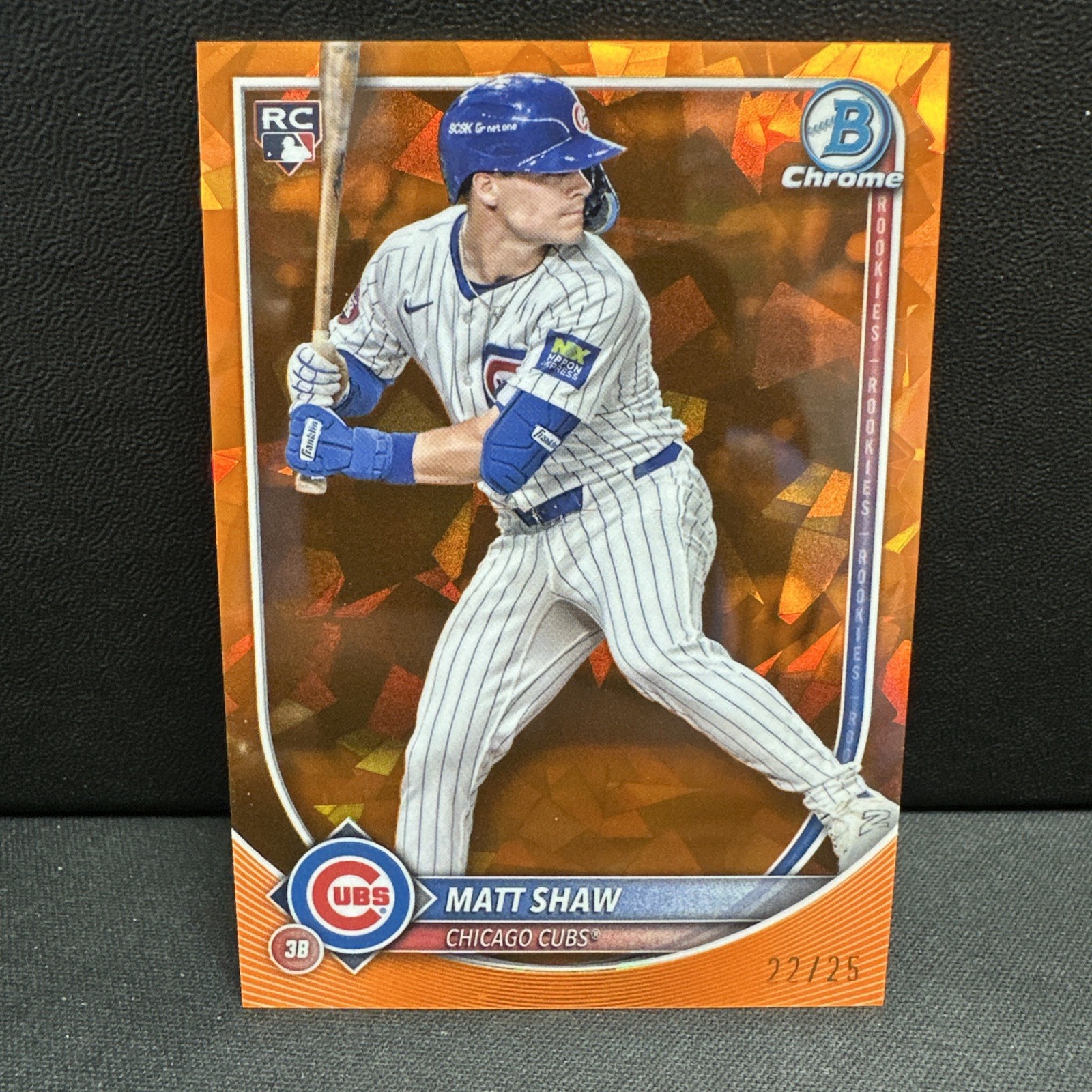 2025 Bowman Chrome Sapphire Edition #46 Matt Shaw Orange Sapphire #/25